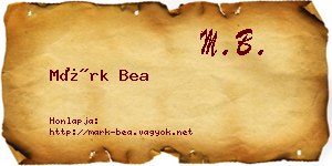 Márk Bea névjegykártya